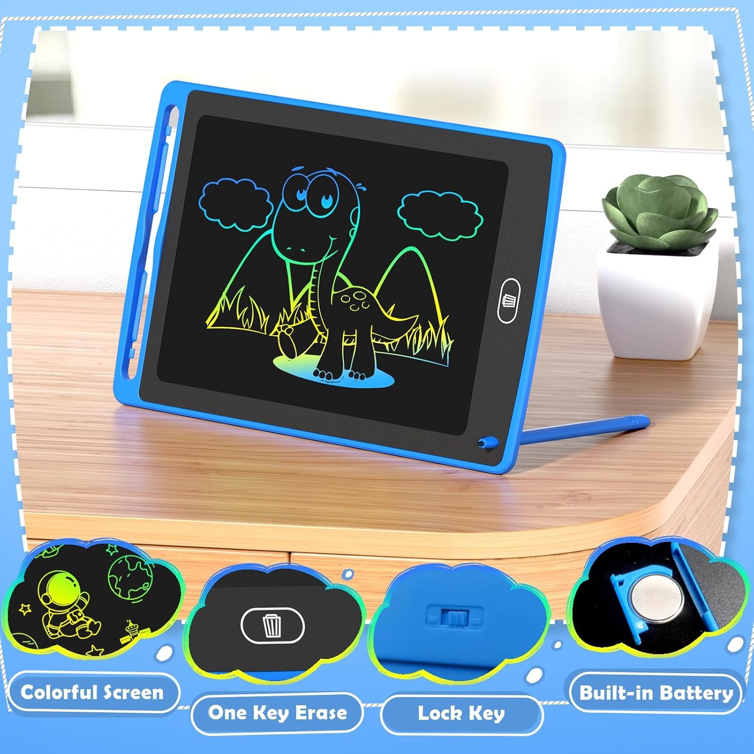 子供用LCDライティングタブレット、8.5インチカラフルな落 - Kids Toys Drawing のレビューと価格