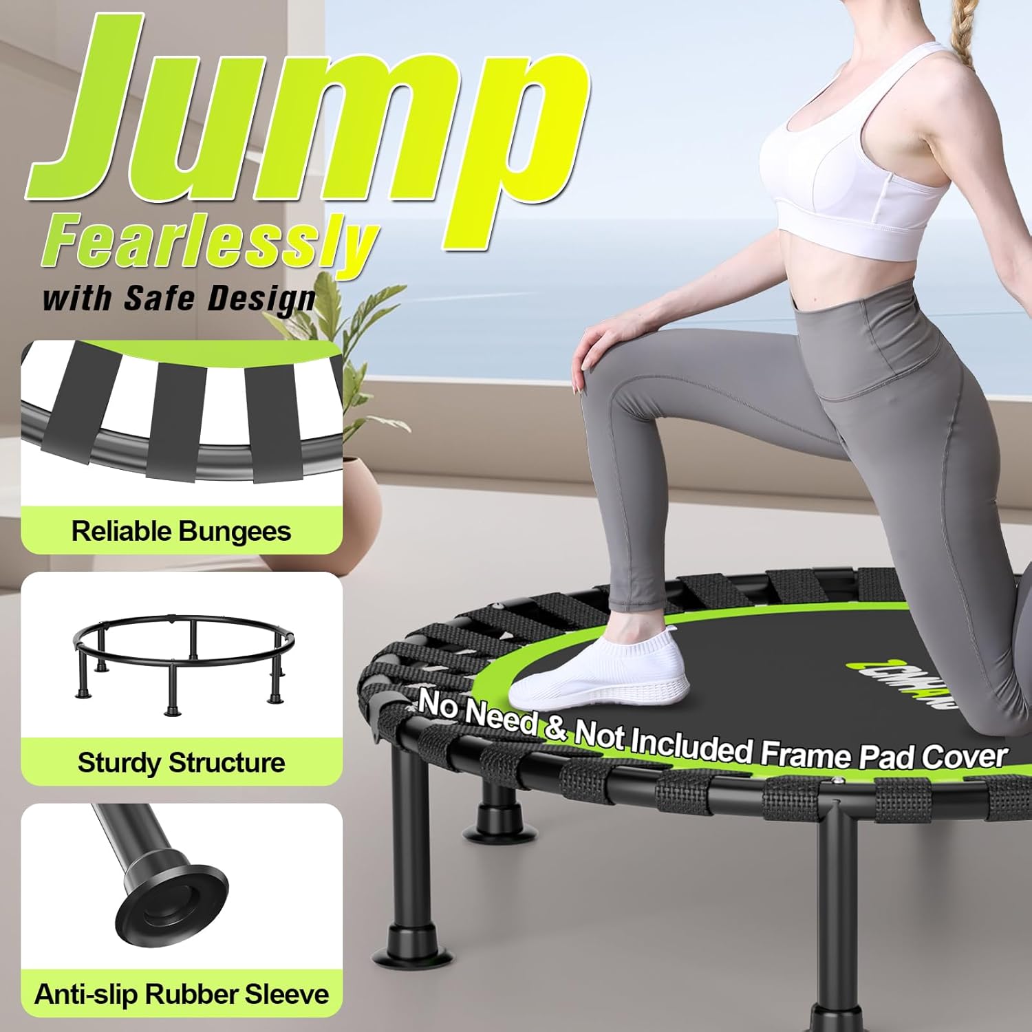 折りたたみ式ミニトランポリン 40インチ ポリプロピレンPP - Trampoline Mini Indoor のレビューと価格