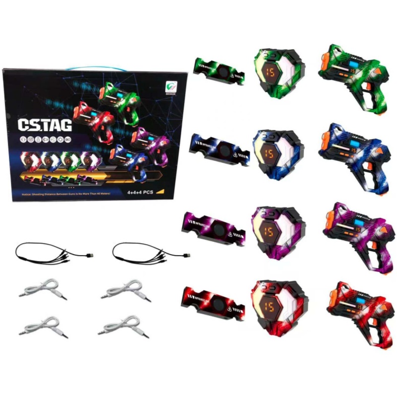 CSTAG 4x4x4レーザータグガンセット 3センサー搭載 - Laser Tag Set Kids のレビューと価格