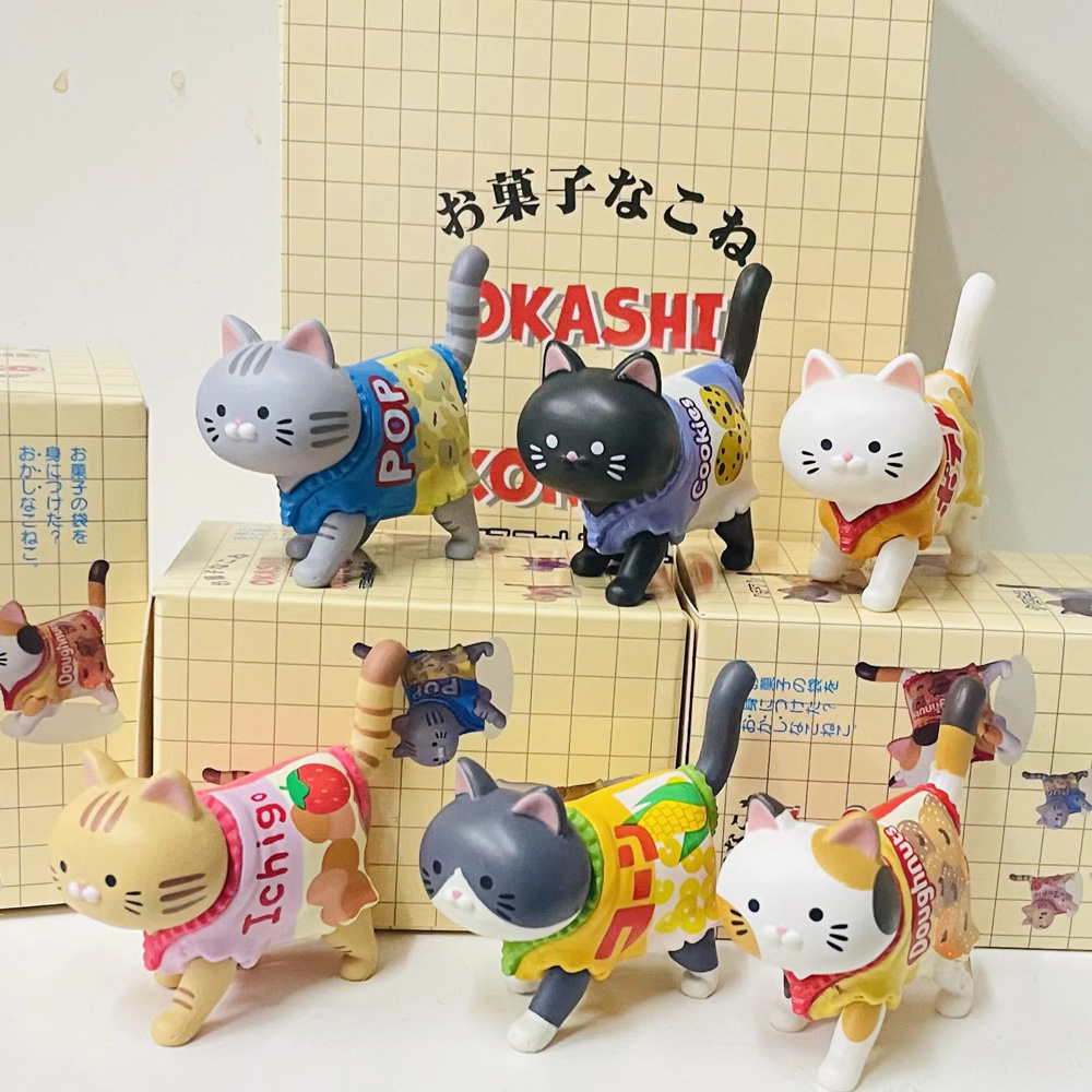 猫がテーマのブラインドボックスキャンディ包装スナックフィギュ - Kids Toys Packaging のレビューと価格