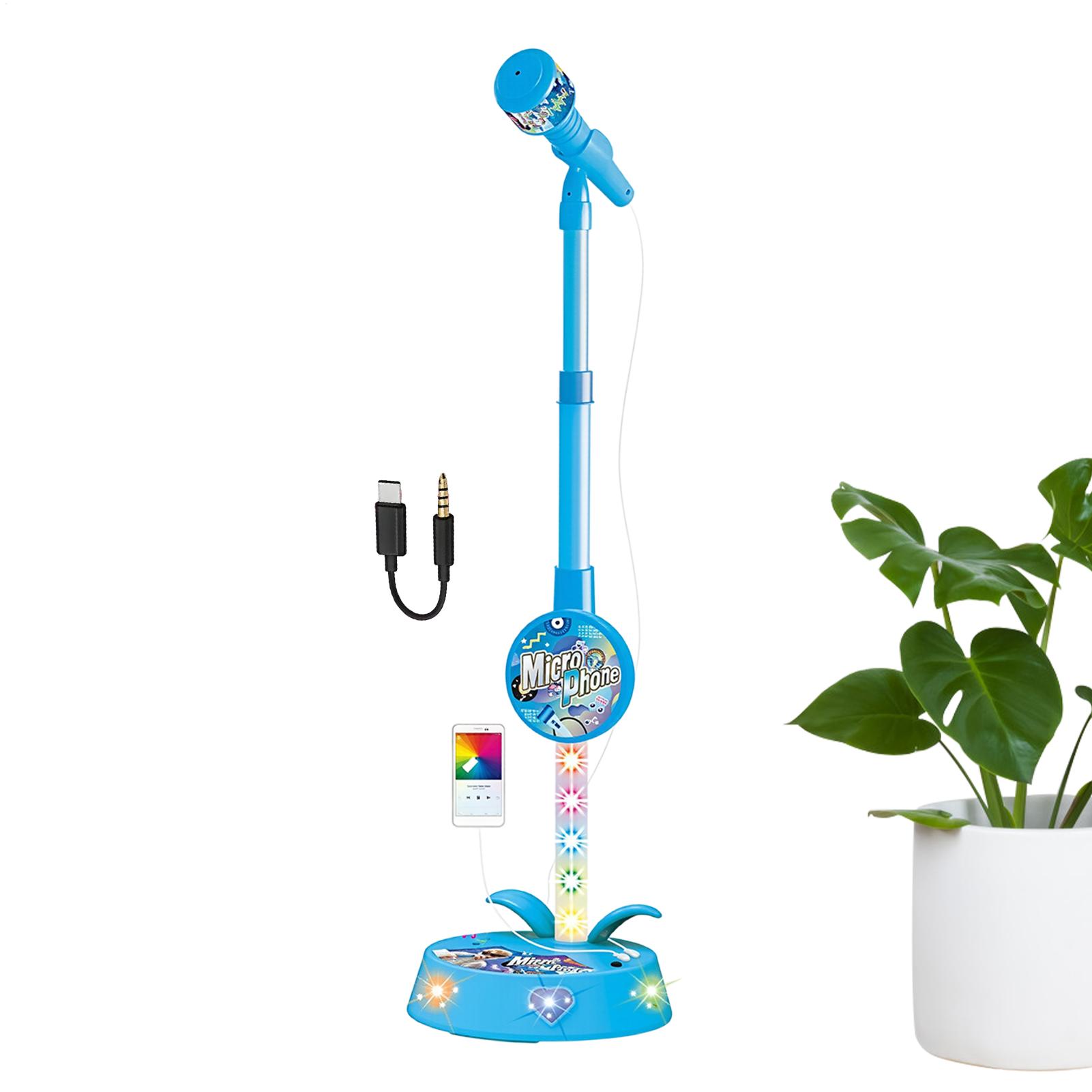 子供用マイク スタンド付き ワイヤレス 高さ調節可能 ポータ - Kids Microphone Karaoke のレビューと価格