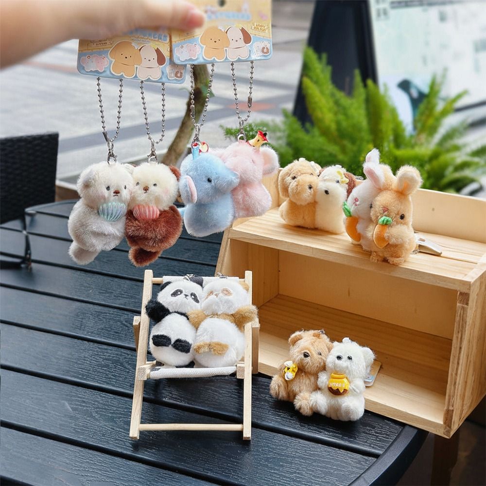 カワリ漫画動物の親友幸運のお守り多色ぬいぐるみキーホルダーペ - Kids Toys Elephant のレビューと価格