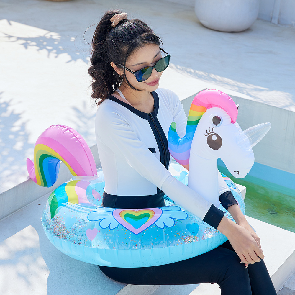 漫画ユニコーンベビー水泳リングチューブインフレータブルおもち - Kids Toys Play Youtube のレビューと価格