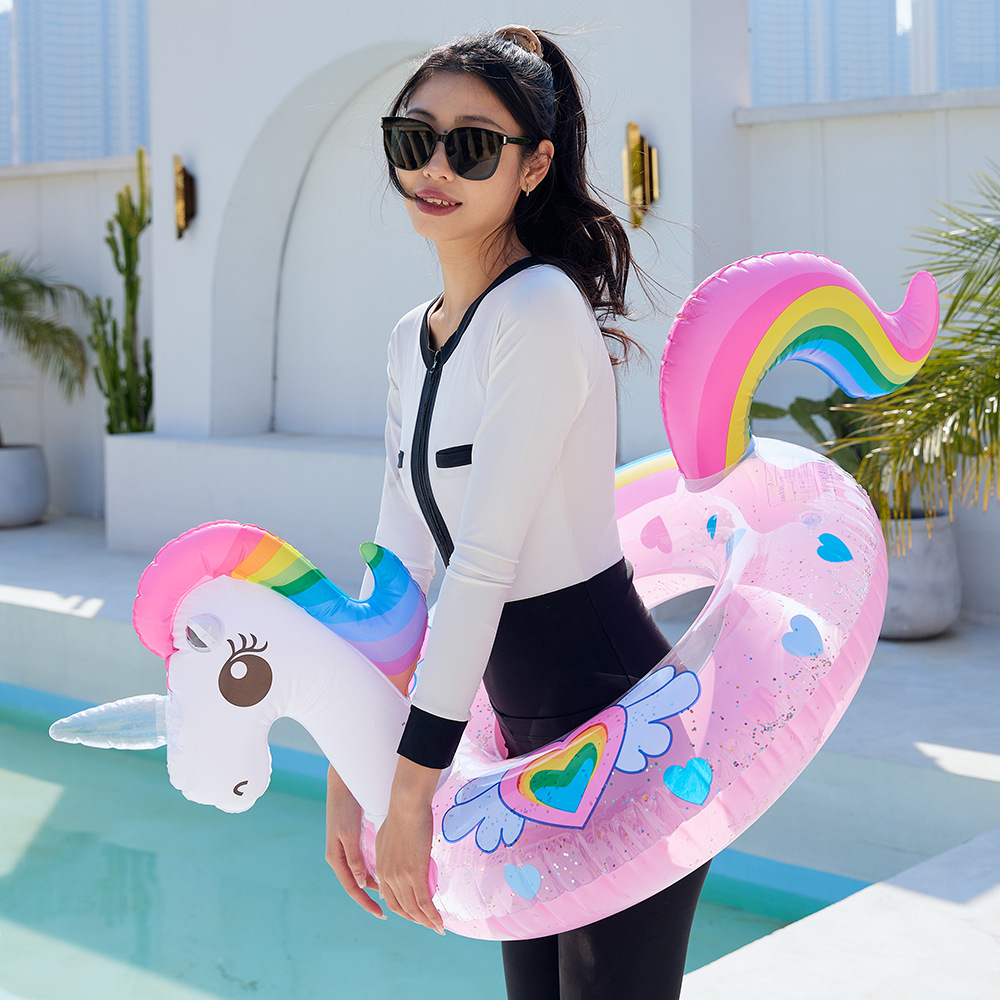 漫画ユニコーンベビー水泳リングチューブインフレータブルおもち - Kids Toys Play Youtube のレビューと価格