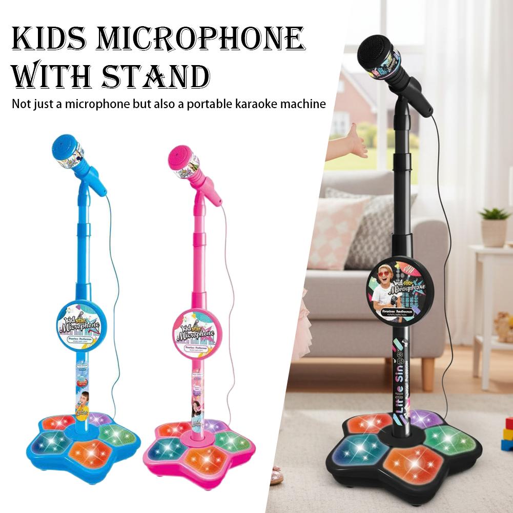 子供用マイクスタンド付きカラオケ歌楽器おもちゃ脳トレ教育玩具 - Kids Microphone Karaoke のレビューと価格